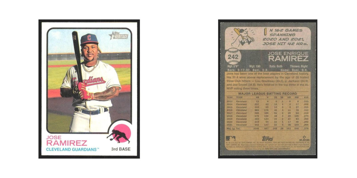 2022 Topps Heritage Jose Ramirez Guardians #242