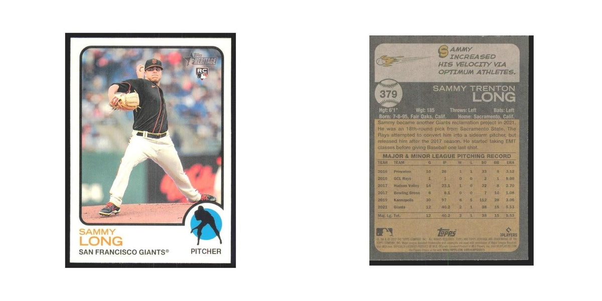 2022 Topps Heritage Sammy Long RC Giants #379