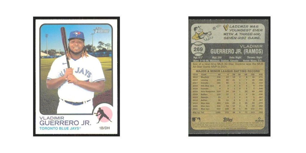2022 Topps Heritage Vladimir Guerrero Jr. Blue Jays #269