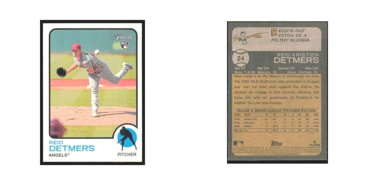 2022 Topps Heritage Reid Detmers RC Angels #24