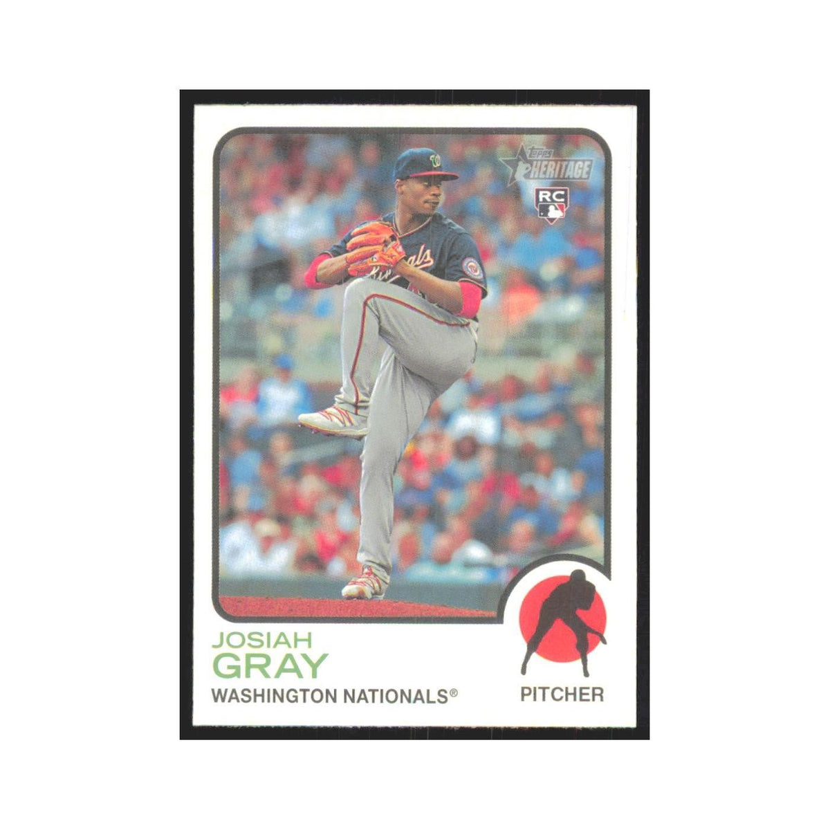 2022 Topps Heritage Josiah Gray RC Nationals #125