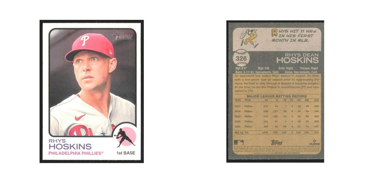 2022 Topps Heritage Rhys Hoskins Phillies #326
