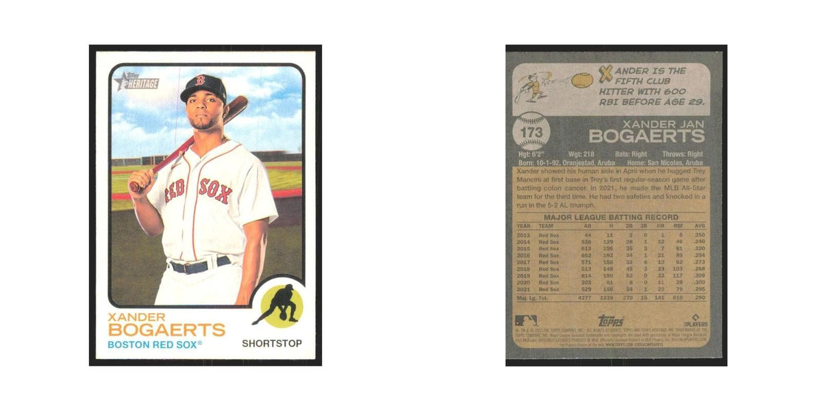 2022 Topps Heritage Xander Bogaerts Red Sox #173