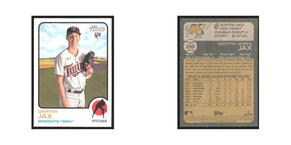 2022 Topps Heritage Griffin Jax RC Twins #268