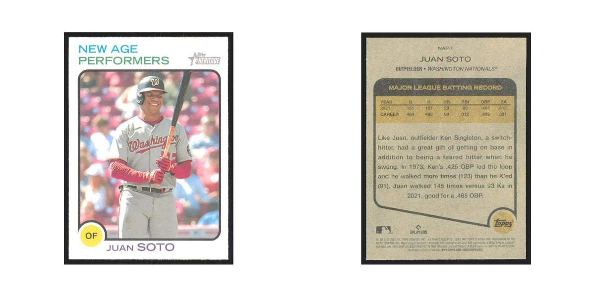 2022 Topps Heritage Juan Soto Nationals #NAP-7