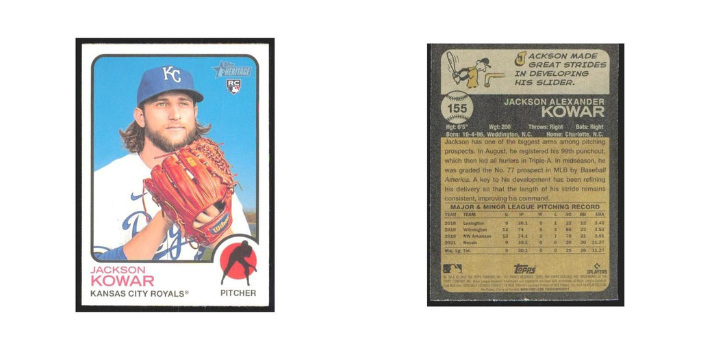 2022 Topps Heritage Jackson Kowar RC Royals #155