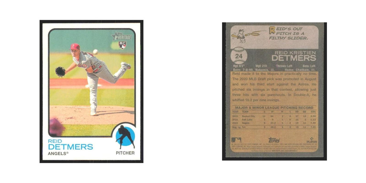 2022 Topps Heritage Reid Detmers RC Angels #24