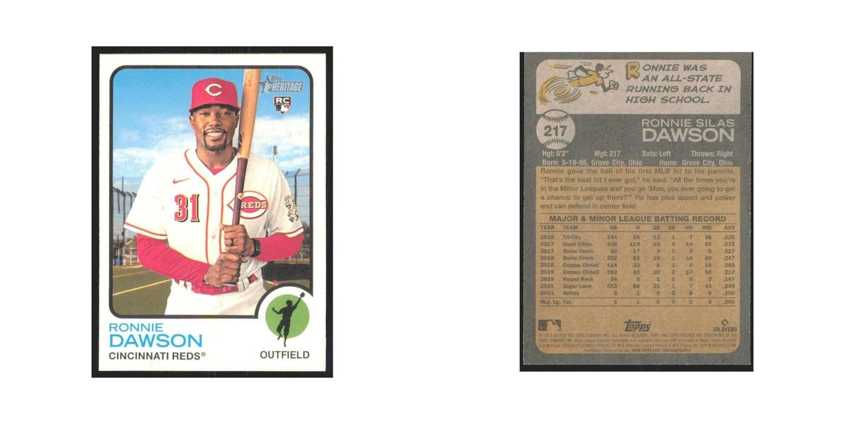 2022 Topps Heritage Ronnie Dawson RC Reds #217