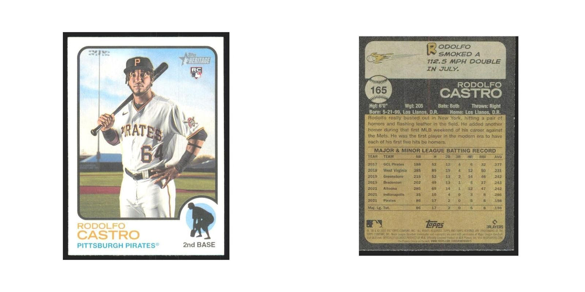 2022 Topps Heritage Rodolfo Castro RC Pirates #165