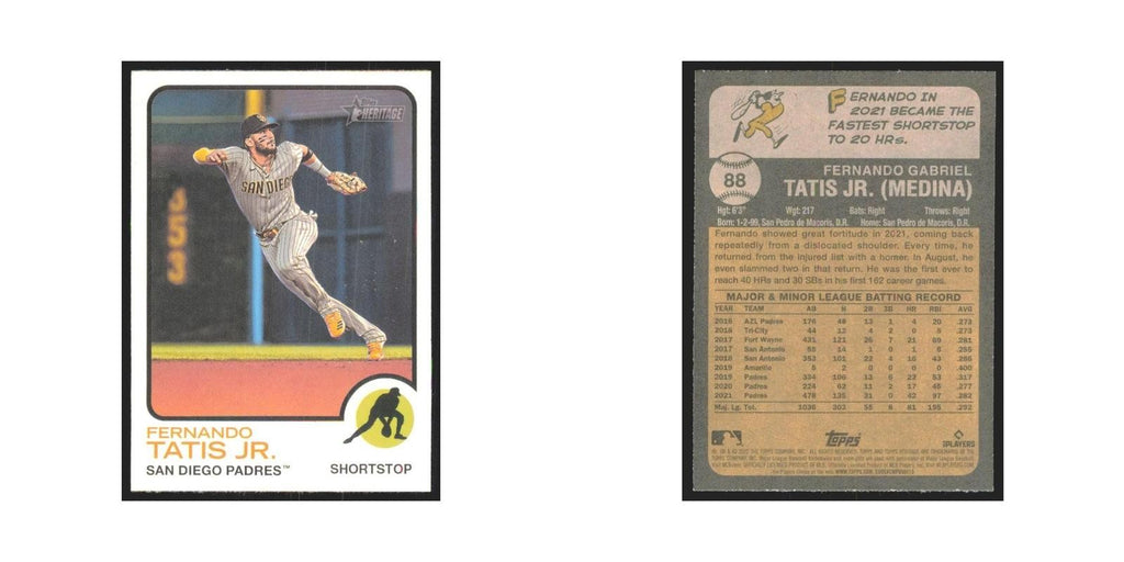2022 Topps Heritage Fernando Tatis Jr. Padres #88