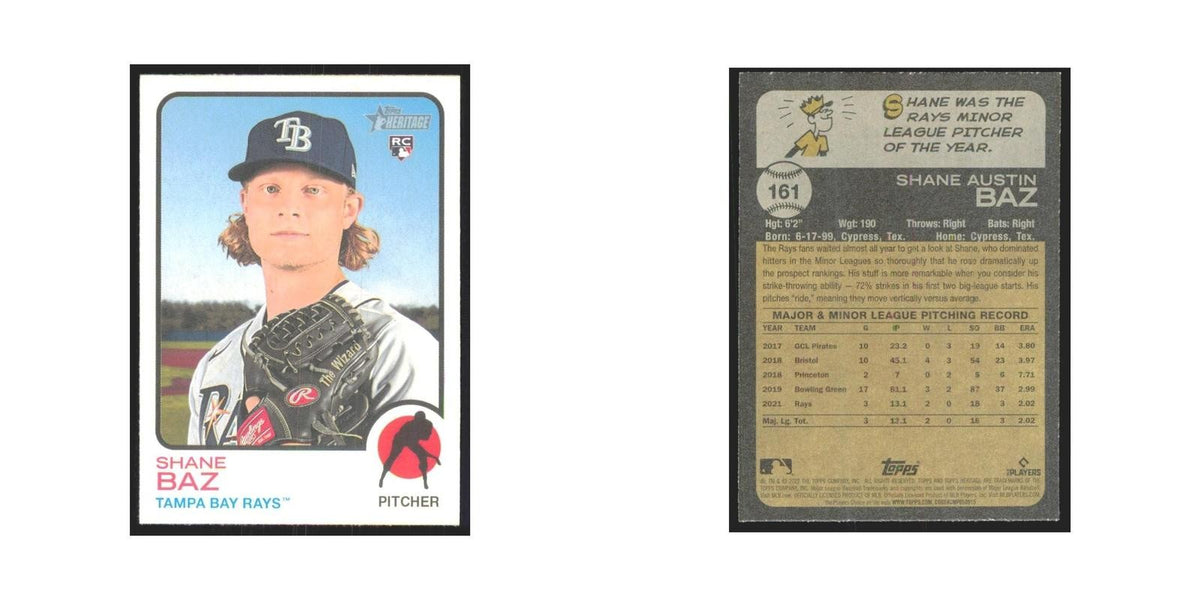2022 Topps Heritage Shane Baz RC Rays #161