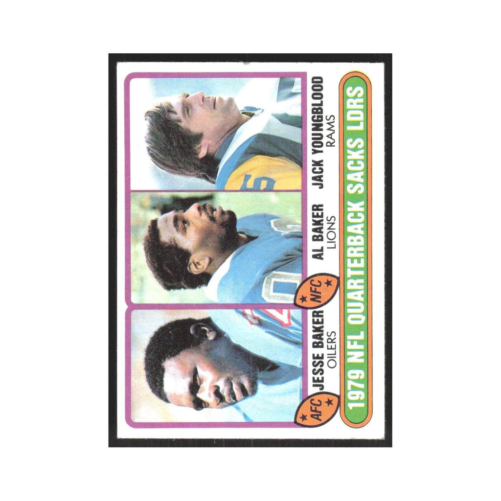 1980 1979 Sacks Leaders - Jesse Baker/Al Baker/Jack Youngblood Houston Oilers/De