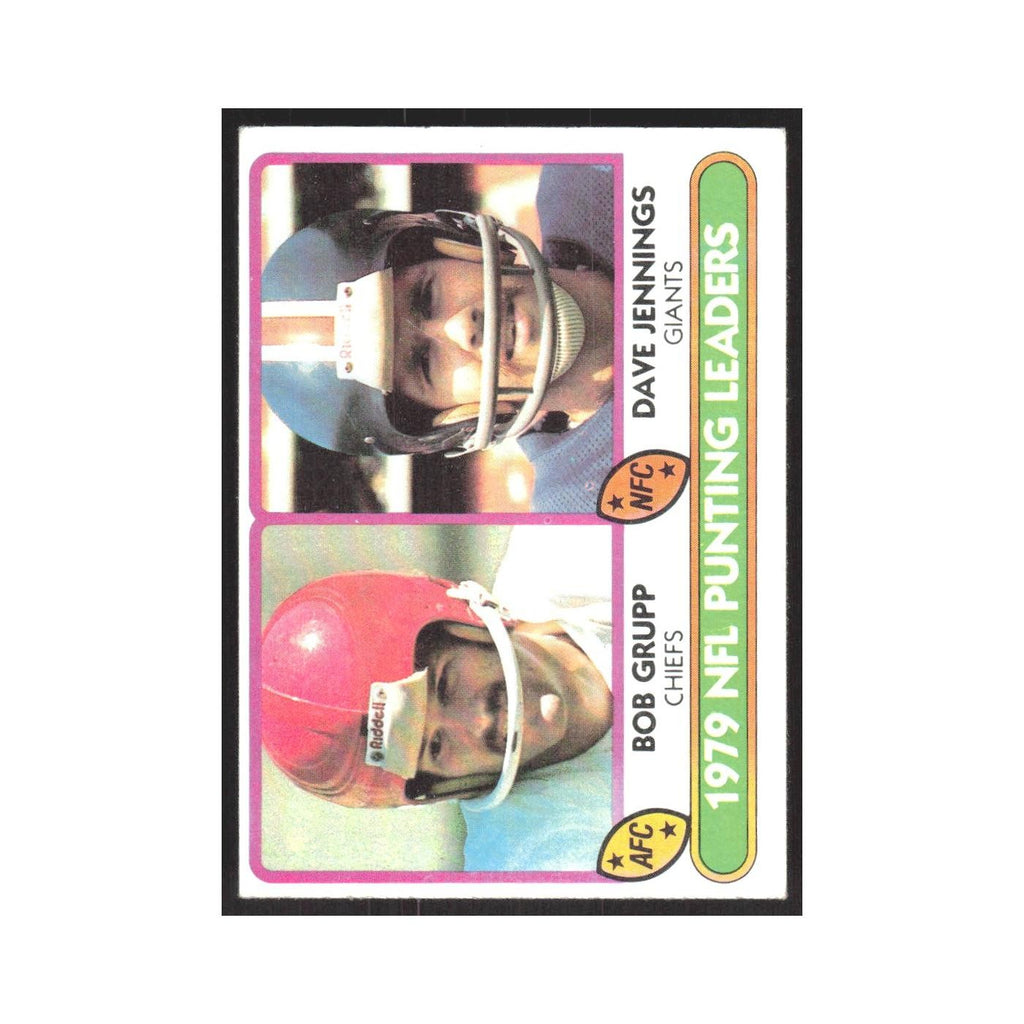 1980 1979 Punting Leaders - Bob Grupp/Dave Jennings Kansas City Chiefs/New York