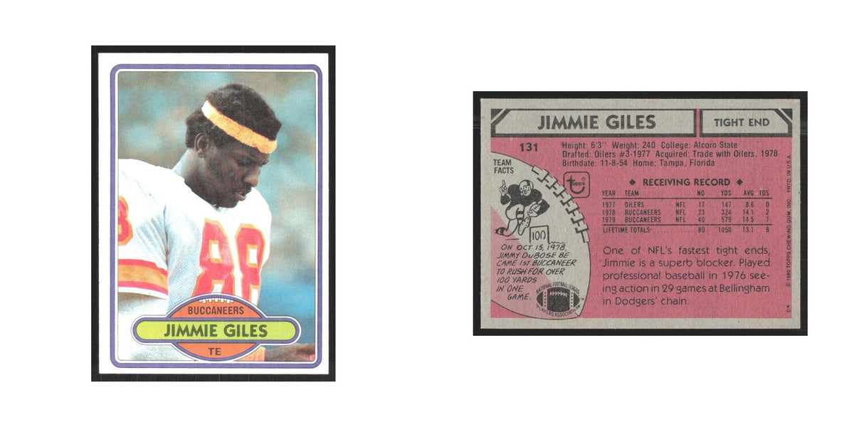 1980 Topps Jimmie Giles Buccaneers #131