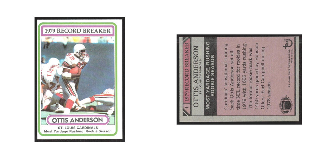 1980 Topps Ottis Anderson Cardinals #1
