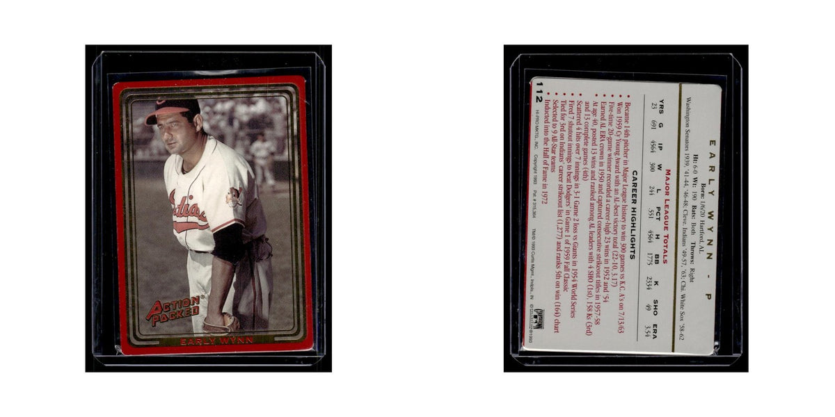 Early Wynn 1993 Action Packed #112 Cleveland Indians Baseball Card EX