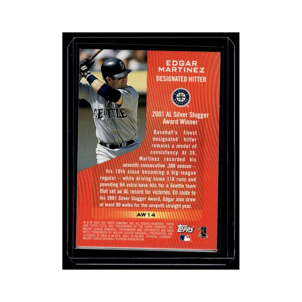 Edgar Martinez 2002 Topps Total Award Winners #AW14 Seattle Mariners NM