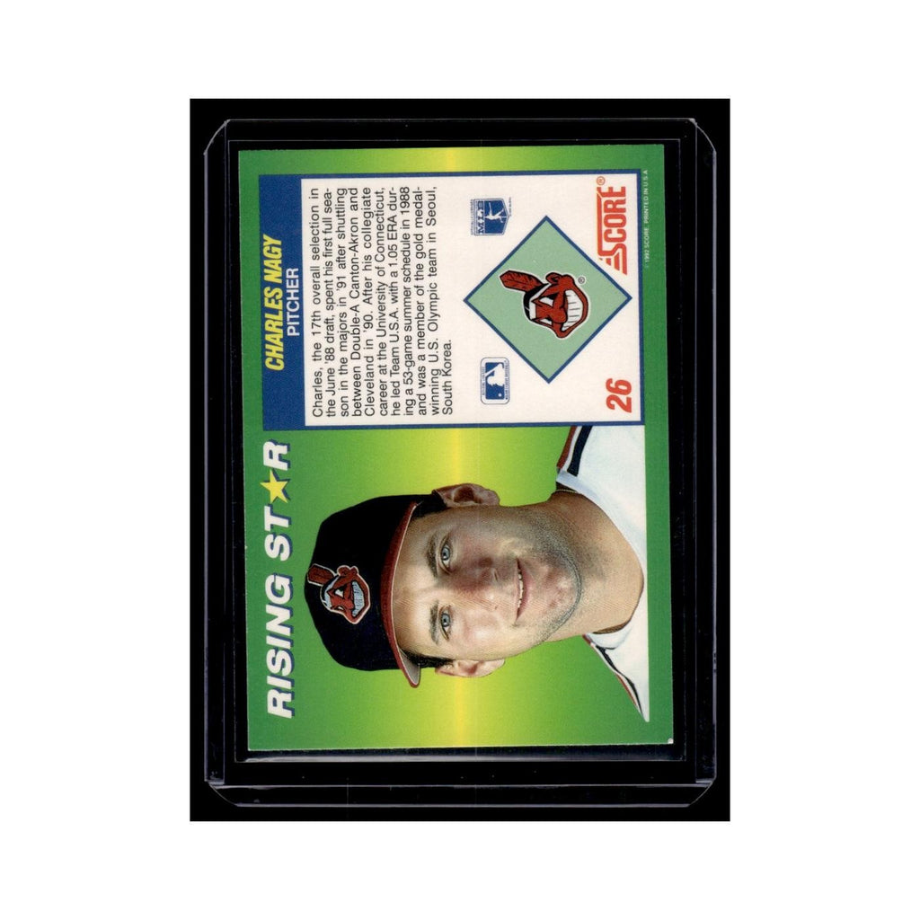 Charles Nagy 1992 Score Rising Stars #26 Cleveland Indians Baseball Card NM