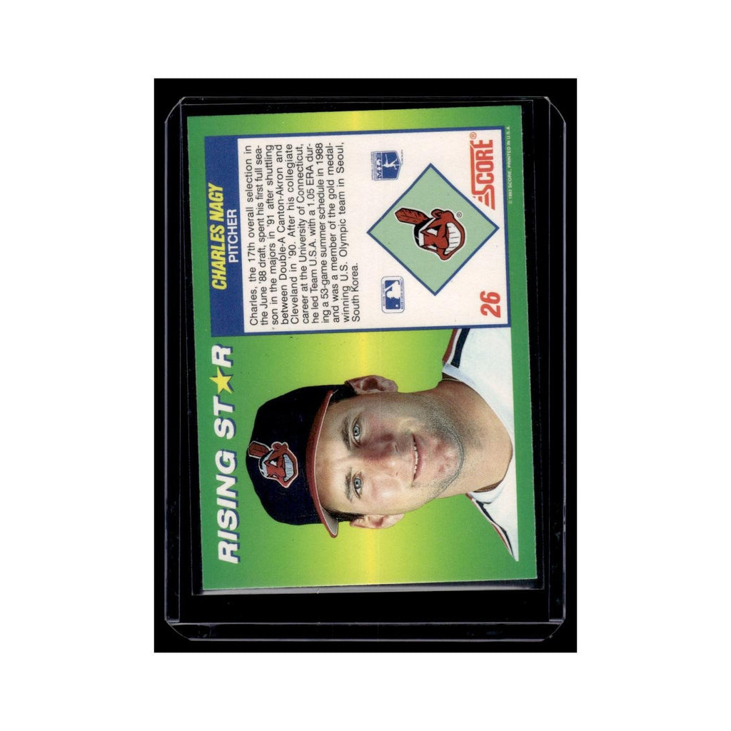 Charles Nagy 1992 Score Rising Stars #26 Cleveland Indians Baseball Card NM