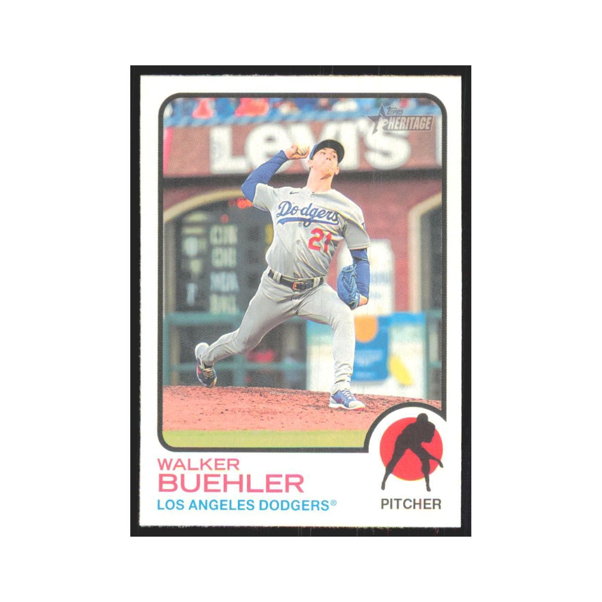 2022 Topps Heritage Walker Buehler Dodgers #127