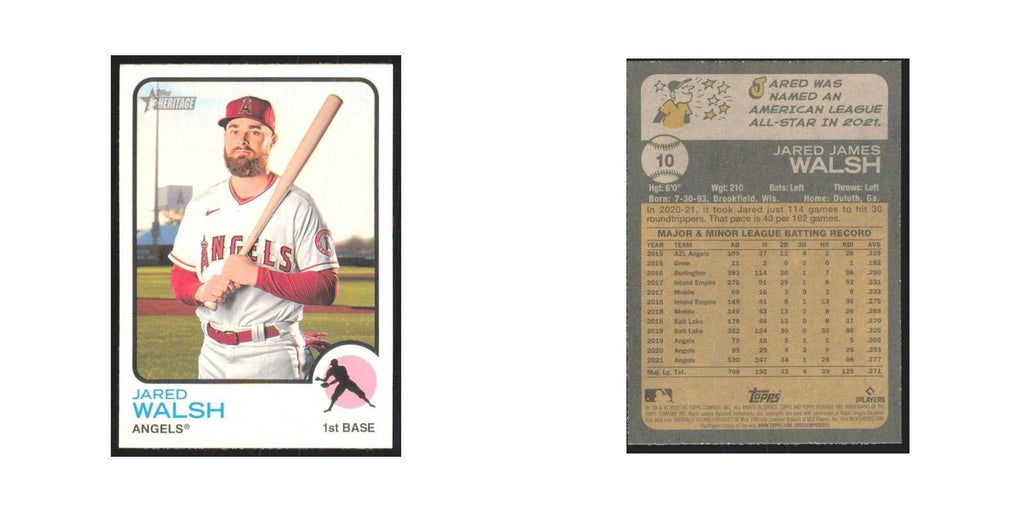 2022 Topps Heritage Jared Walsh Angels #10