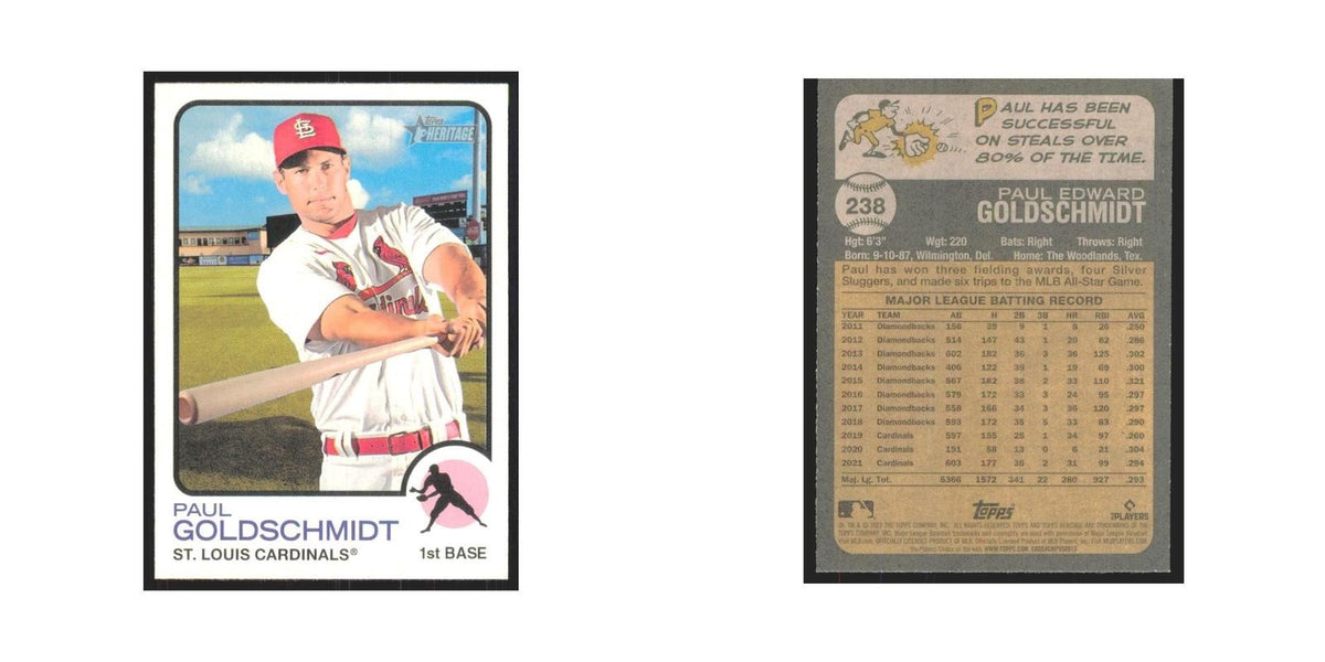 2022 Topps Heritage Paul Goldschmidt Cardinals #238