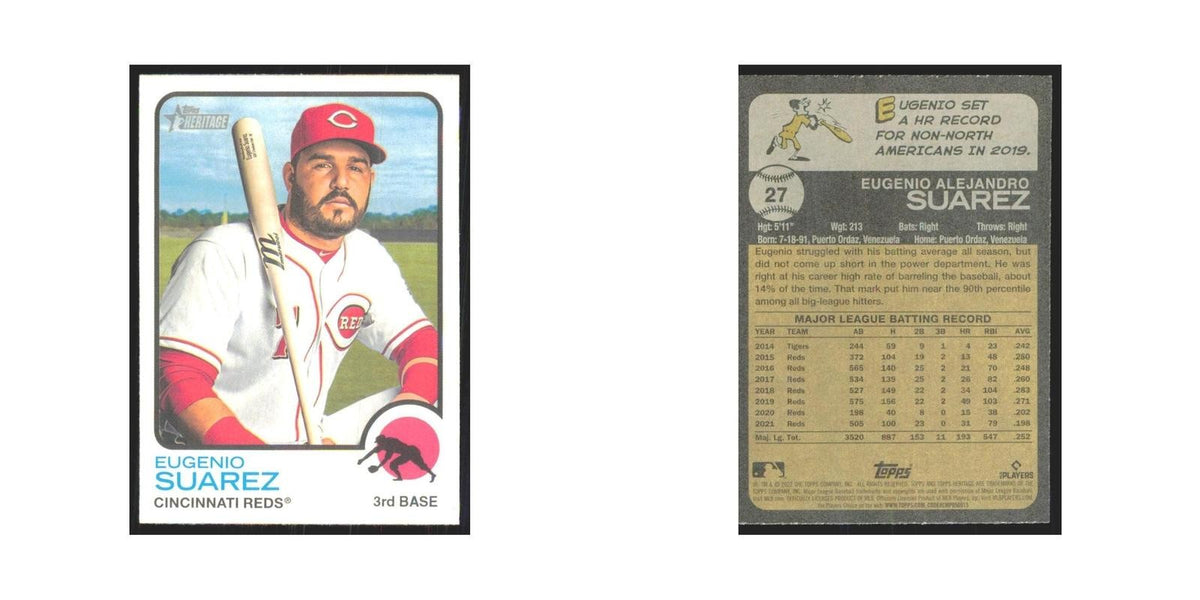 2022 Topps Heritage Eugenio Suarez Reds #27