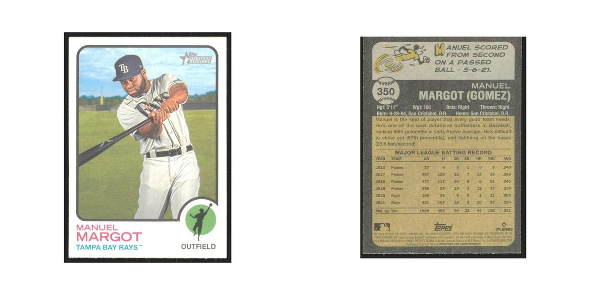 2022 Topps Heritage Manuel Margot Rays #350
