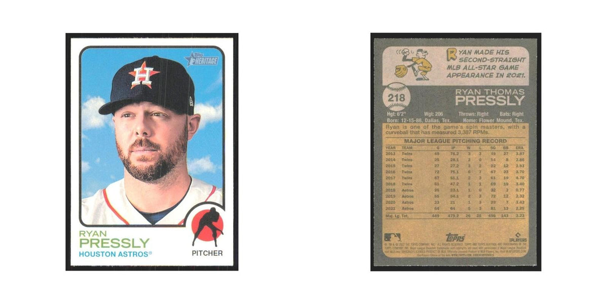 2022 Topps Heritage Ryan Pressly Astros #218