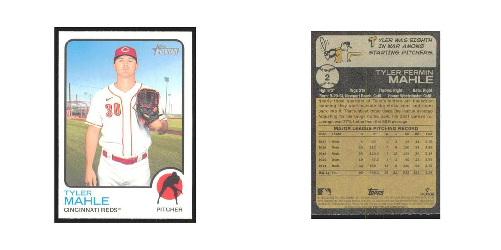 2022 Topps Heritage Tyler Mahle Reds #2