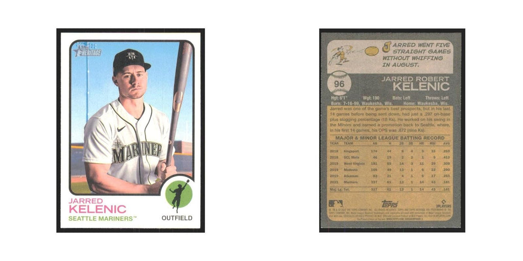 2022 Topps Heritage Jarred Kelenic Mariners #96