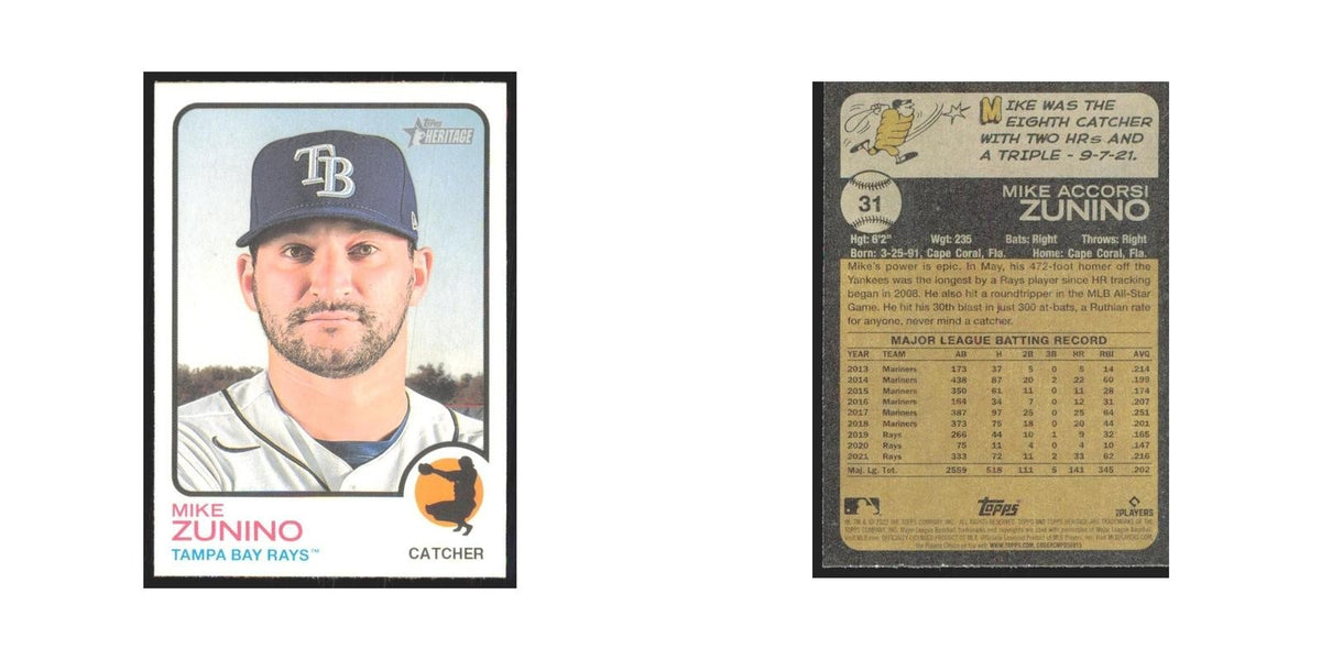 2022 Topps Heritage Mike Zunino Rays #31