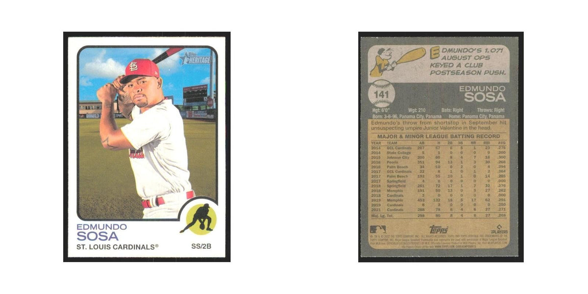2022 Topps Heritage Edmundo Sosa Cardinals #141