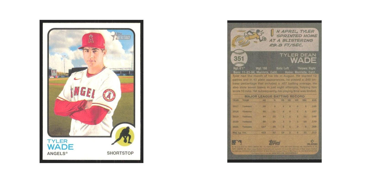 2022 Topps Heritage Tyler Wade Angels #351