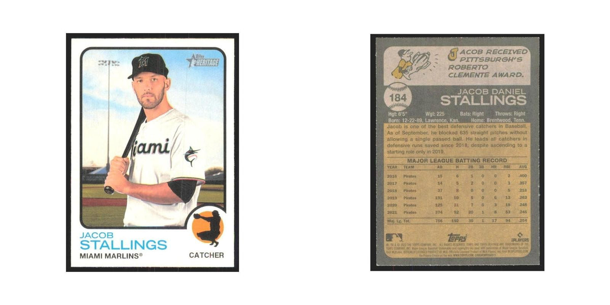 2022 Topps Heritage Jacob Stallings Marlins #184