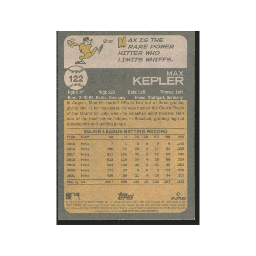 2022 Topps Heritage Max Kepler Twins #122