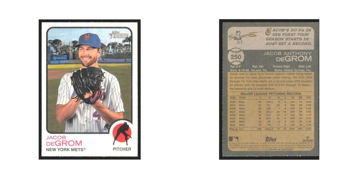 2022 Topps Heritage Jacob deGrom Mets #250