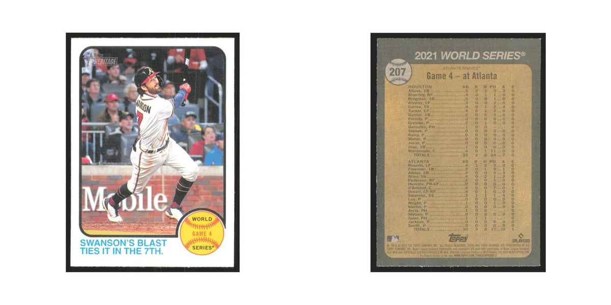 2022 Topps Heritage Swanson's Blast Braves #207