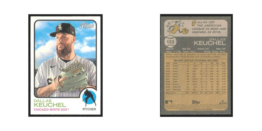 2022 Topps Heritage Dallas Keuchel White Sox #133