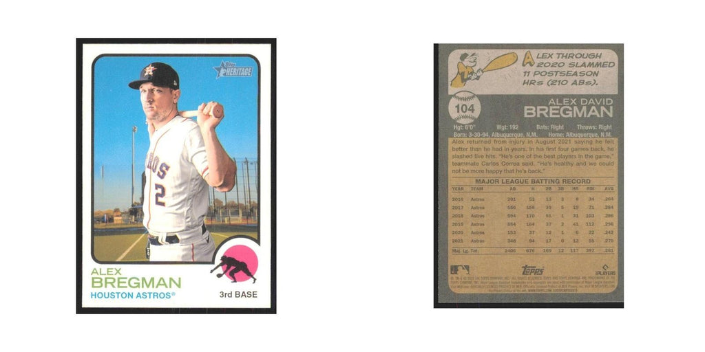 2022 Topps Heritage Alex Bregman Astros #104
