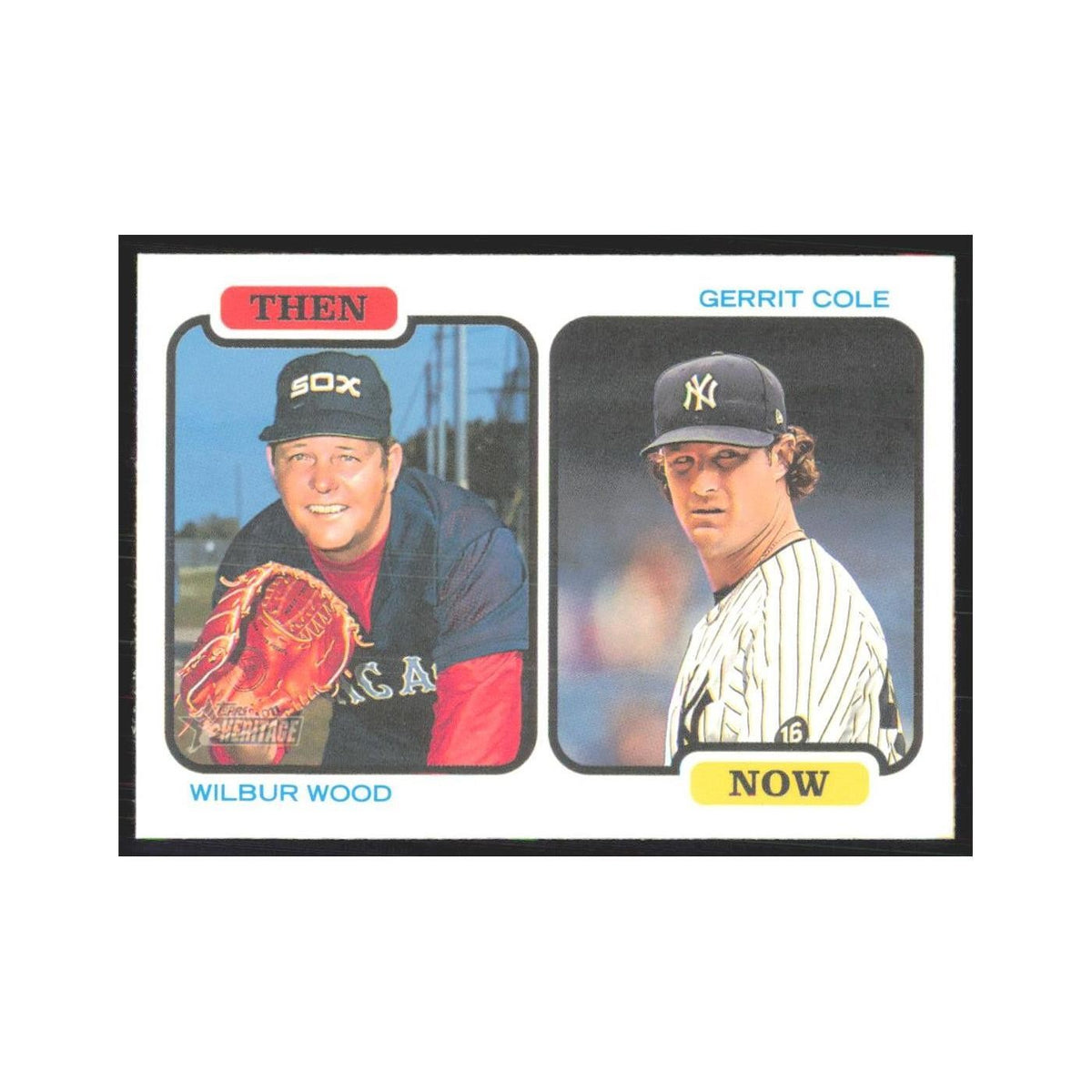 2022 Topps Heritage Wilbur Wood/Gerrit Cole Chicago White Sox/New York Yankees