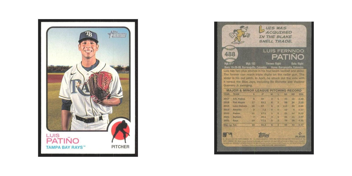 2022 Topps Heritage Luis Patiño Rays #488