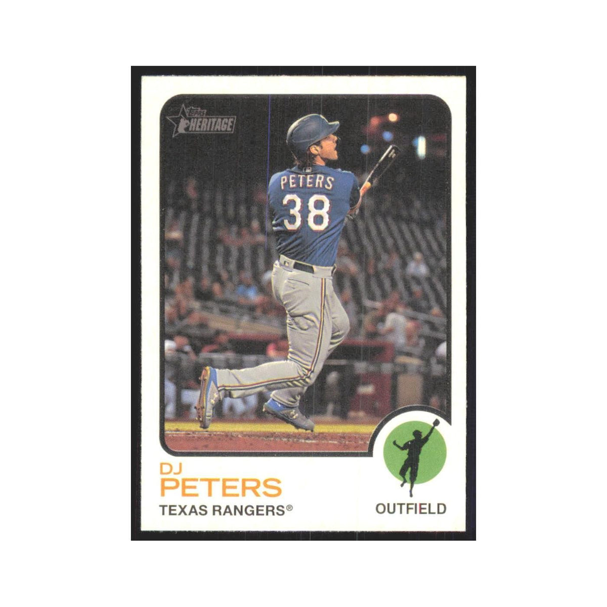 2022 Topps Heritage DJ Peters Rangers #119