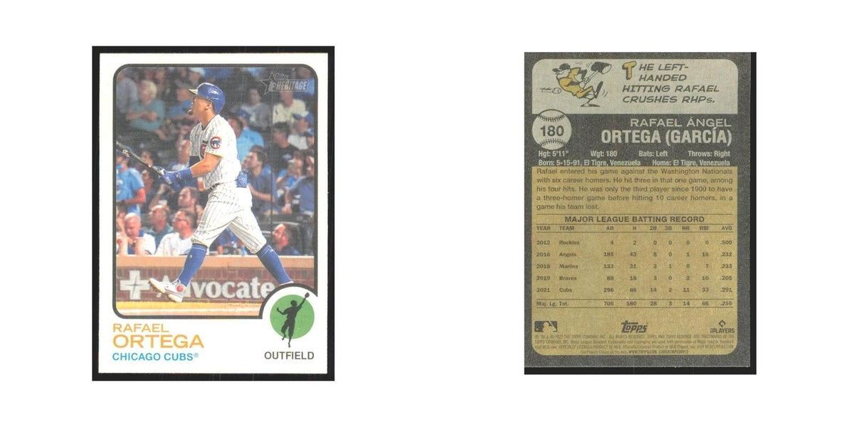 2022 Topps Heritage Rafael Ortega Cubs #180