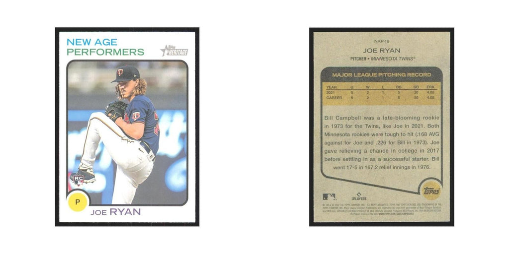 2022 Topps Heritage Joe Ryan Twins #NAP-18