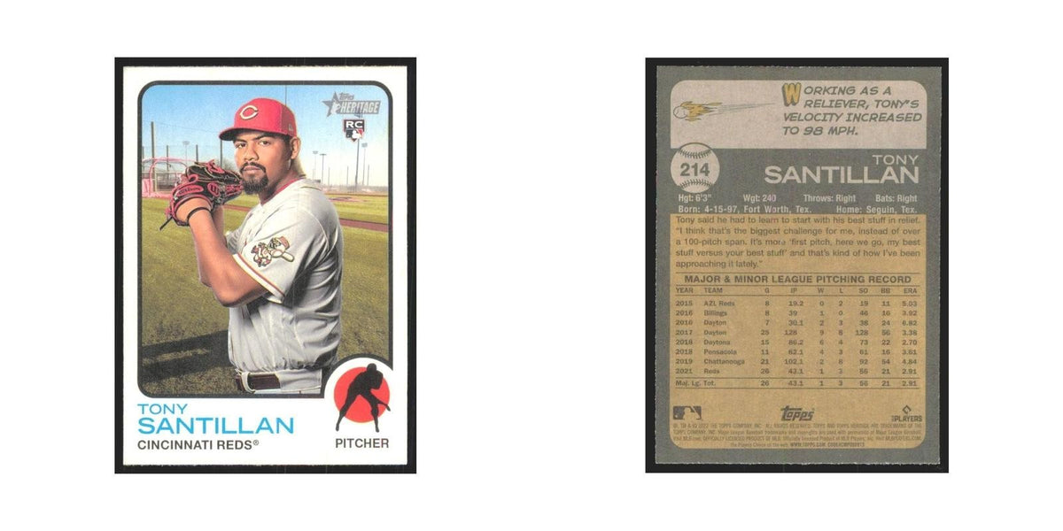 2022 Topps Heritage Tony Santillan RC Reds #214