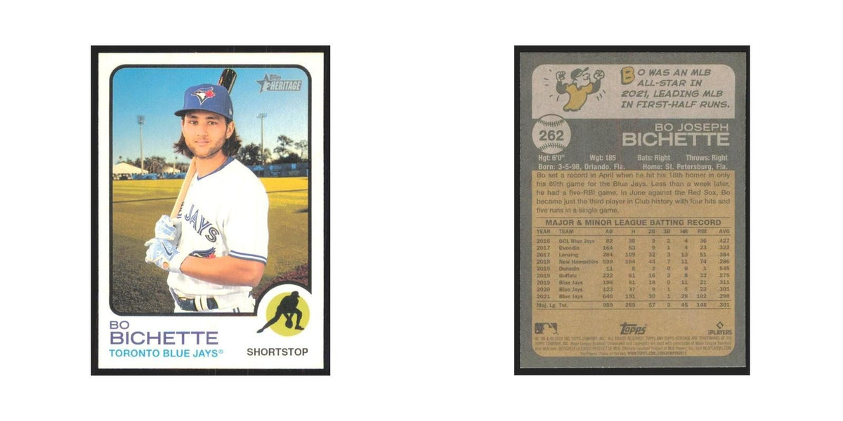 2022 Topps Heritage Bo Bichette Blue Jays #262