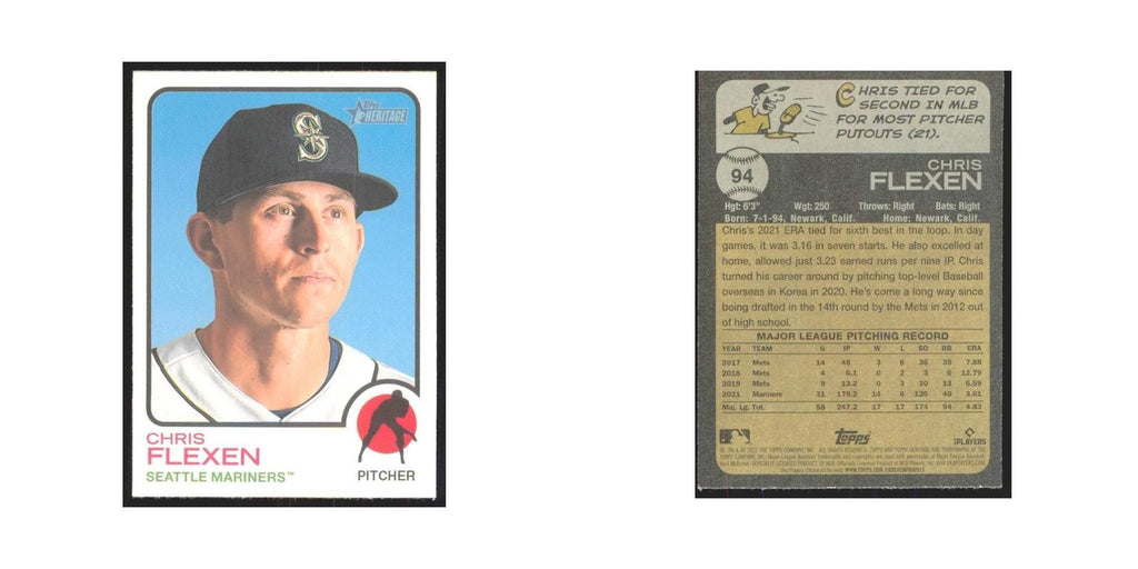 2022 Topps Heritage Chris Flexen Mariners #94