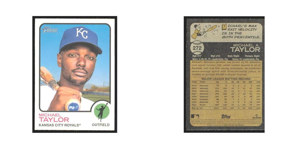 2022 Topps Heritage Michael Taylor Royals #272