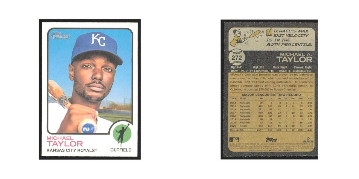 2022 Topps Heritage Michael Taylor Royals #272